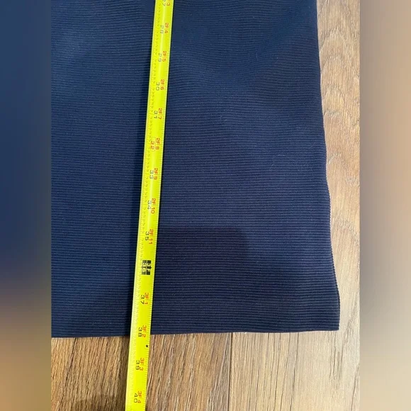 NWT! Boden Navy Ribbed Brontë Ottoman V Neck Knee Length Dress 3/4 Sleeve Sz 12 - Picture 9 of 11